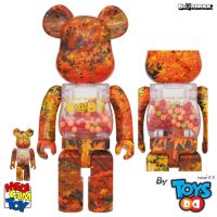 BearBrick 400% + 100% MY FIRST BABY AUTUMN LEAVES VERSION