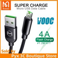 สายไมโคร USB Mcdodo 4A ชาร์จ Flash สำหรับ OPPO VOOC ที่ชาร์จสายรับส่งข้อมูล QC3.0เร็วสำหรับ Samsung Xiaomi แอนดรอยด์ Huawei (1.5เมตร)