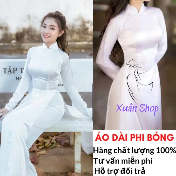 Áo dài trắng truyền thống học sinh lụa phi bóng 02 tà/ áo dài nữ sinh / áo dài truyền thống – No Brand ,SKU : 1761618686_VNAMZ-7889080119 >>>🇻🇳 Top1Vietnam 🛒>>> lazada.vn 🇻🇳🇻🇳🇻🇳🛒🛍🛒