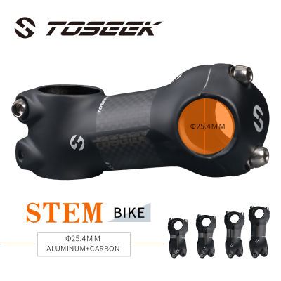 TOSEEK Carbon Stem 50607080mm Aluminum Bike Handlebar Stem 7 Degree 25.4 Stem Matt Black