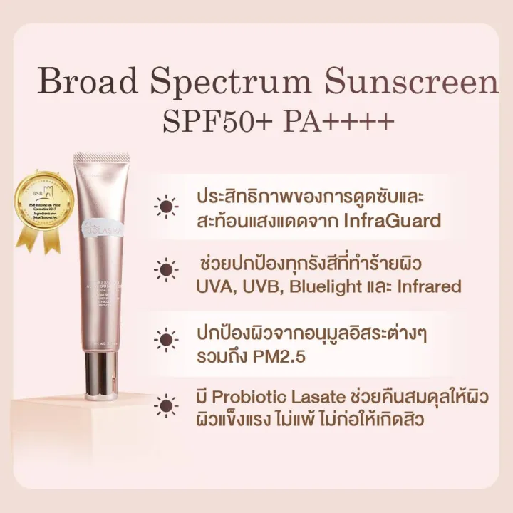 ครีมกันแดด-jolasma-perfection-aqua-sunscreen-สูตรบำรุงผิว-probiotic-sunscreen-spf50-pa-กันได้ทุกรังสี-uv-ความร้อน-bluelight