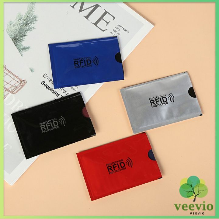 veevio-ซองอลูมิเนียมใส่บัตรเครดิต-กันขโมยข้อมูล-rfid-กันขโมย-ปลอกการ์ดฟอยล์-bank-card-case