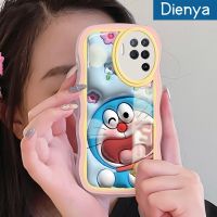 เคส Dienya สำหรับ OPPO A94 4G F19 Pro Reno 5F Reno 5 Lite Reno 5K ค้นหา X3 Lite เคส3D ลายดอกไม้กับโดราเอมอนเวฟขอบนุ่มเคสมือถือกันกระแทกแบบใสสร้างสรรค์เคสโปร่งใสลายกล้องถ่ายรูปซิลิกาเจลฝาครอบป้องกัน