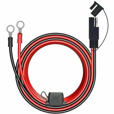 Quick Release SAE Cable With Fuse Terminal O Connector Battery Charger Extension Adapter Wire 16AWG Terminal Cable Management