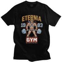 【Mens clothing】วินเทจเขา ManOf TheT เสื้อสำหรับผู้ชายแขนสั้น Eternia Gym100ผ้าฝ้าย T80s อะนิเมะ Tee เสื้อผ้า