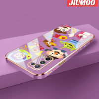 เคส JIUMOO สำหรับ Realme X7 X7 Pro 4G X7 Pro 5G เคสการ์ตูนทอยสตอรี่ลวดลายใหม่ขอบตารางพื้นผิวชุบซิลิก้าเจลกันกระแทกเคสมือถือรวมเลนส์กล้องถ่ายรูปฝาครอบป้องกัน