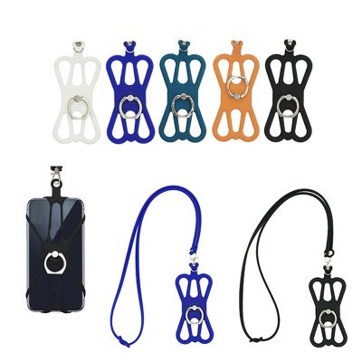 【YF】✌♀  Silicone Cell Lanyard Holder Cover Neck Necklace Sling 2 Styles