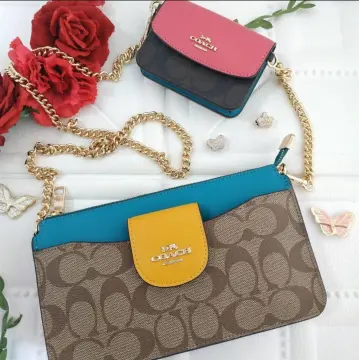 Coach+C2916+Poppy+Crossbody+Lipstick+Print+Shoulder+Bag+and+Card+