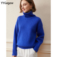 YYGegew Wool Womens Sweater Autumn Winter Warm Turtlenecks Casual Loose Oversized Lady Sweaters Knitted Pullover Top Pull Femm