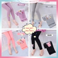 【TS】Legging Pants Kids Girls Clothing Cotton Trousers Korean Style Sport Seluar