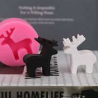 Christmas deer Silicone Mold Aromatherapy Plaster Car Silicone Mould Cake Decoration Fondant Sugarcraft Tools Silicone Mould Bread  Cake Cookie Access