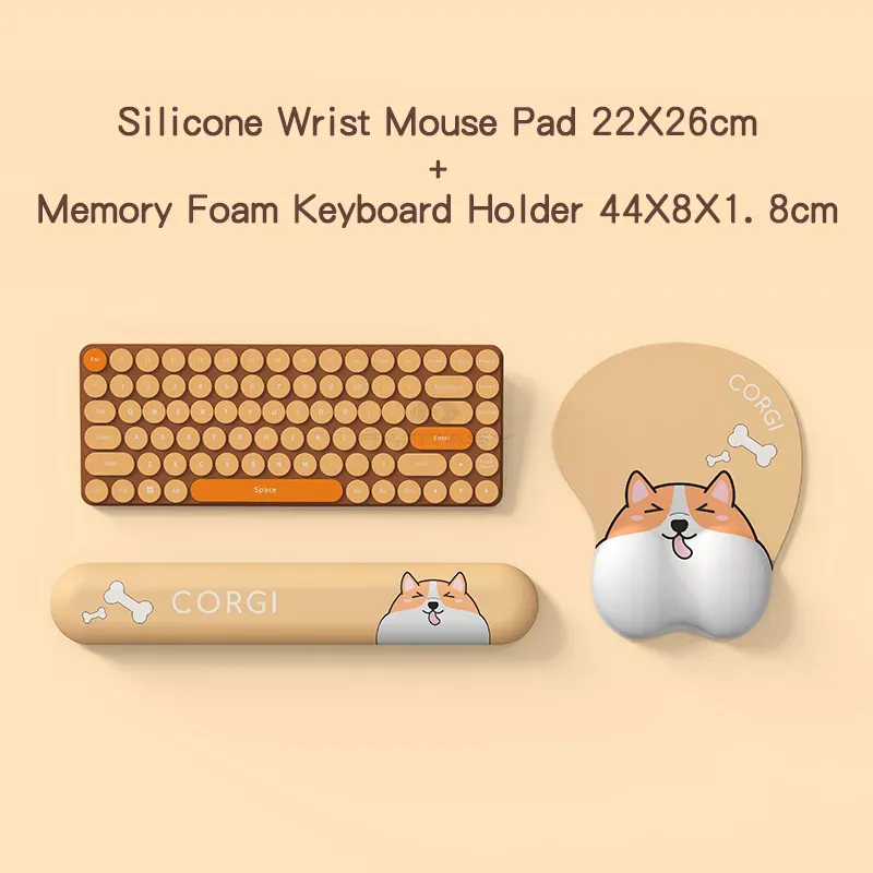 Cute Wrist Rest Mouse Pad Wrist Support, Shiba Inu Keyboard Wrist Rest,  Soft Foam Wrist Rest for Computer Keyboard Carpal Tunnel Ergonomic Mouse Pad  