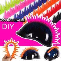 DIY Motorcycle Helmet Decor Punk Hair Colorful Cockscomb Silicone Sticker Motocross Full Face Off Road Helmets For Cosplay Party