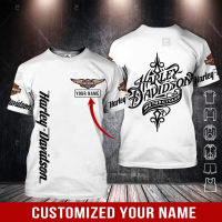 Motorbike Harley white racing team fans fashion t-shirts