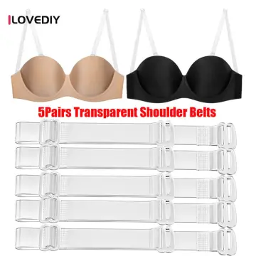 3 Pairs Invisible Bra Straps Transparent Detachable Adjust Shoulder Strap  Women Elastic Silicone Bra Belt Underwear Accessories
