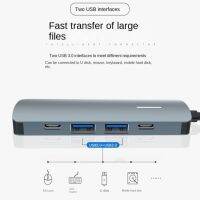 Type-C Docking Station HDMI Converter 4K60Hz HD Projection PD100W Docking Station USB3.0(10Gbs) 5in1สำหรับ Air PRO Samsuag