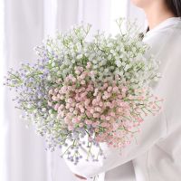 【YF】  Gypsophila Artificial Flowers Bouquet Plastic Fake Floral Bouquets Arrangement Wedding Indoor DecorationTH