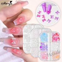 【hot sale】 ☒❇✸ B52 Monja 3D Heart Bear Butterflies Bow-knot Nail Art Decoration UV Sensitive Mix Light Color Change Rhinestone Gems Manicure Tools