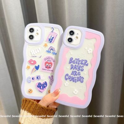 ❍ เคสโทรศัพท์มือถือ แบบนิ่ม ลายการ์ตูนภาษาอังกฤษ สีสันสดใส สําหรับ iPhone 14 13 12 Xs Xr X 7 8 6 6s