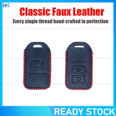 【Ready Stock】100 Genuine Leather Key Cover For Honda CRV HRV BRV JAZZ-2 Bottons