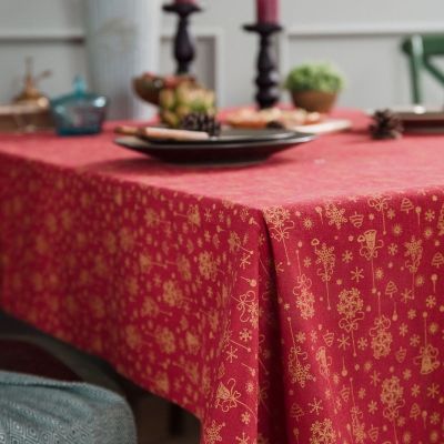 Home Japanese Printed Table Cover Christmas Red Green Decoration Tablecloth Retro Desk Coffee Table Table Clot Party Decoration