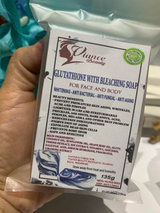 GLUTATHIONE WITH BLEACHING SOAP FOR FACE & BODY 135G WHITENING ANTI