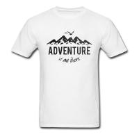 Design Mounn Adventure T Shirt MenS Full Cotton Animal Birds Letters Print Men T-Shirt Coming Adventure Summer Tops Tees