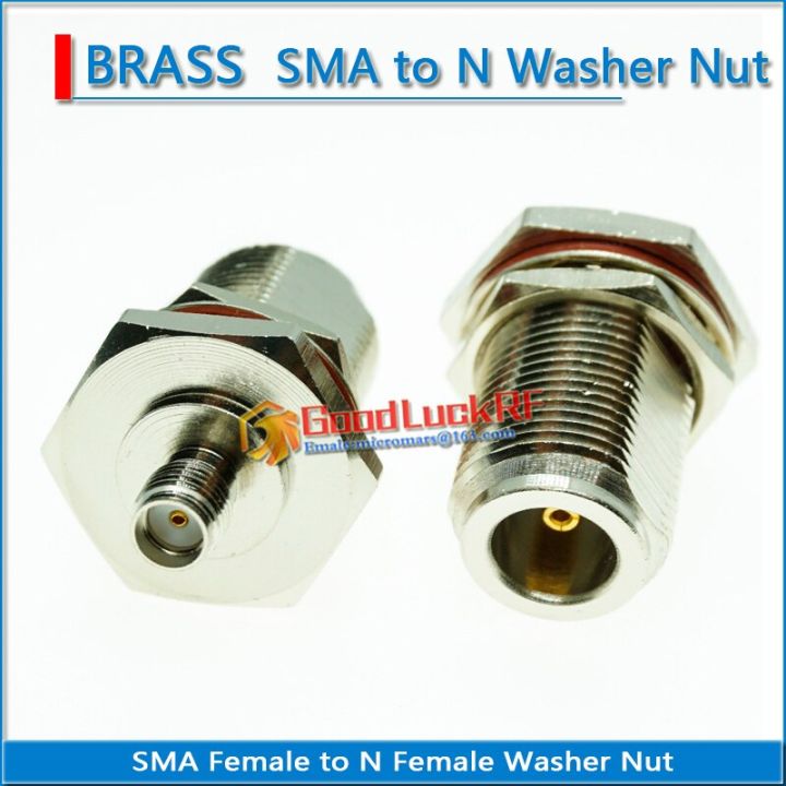 l16-n-female-to-sma-female-plug-bulkhead-panel-mount-nut-with-o-ring-washer-nickel-plated-rf-connector-adapters-high-quality-electrical-connectors