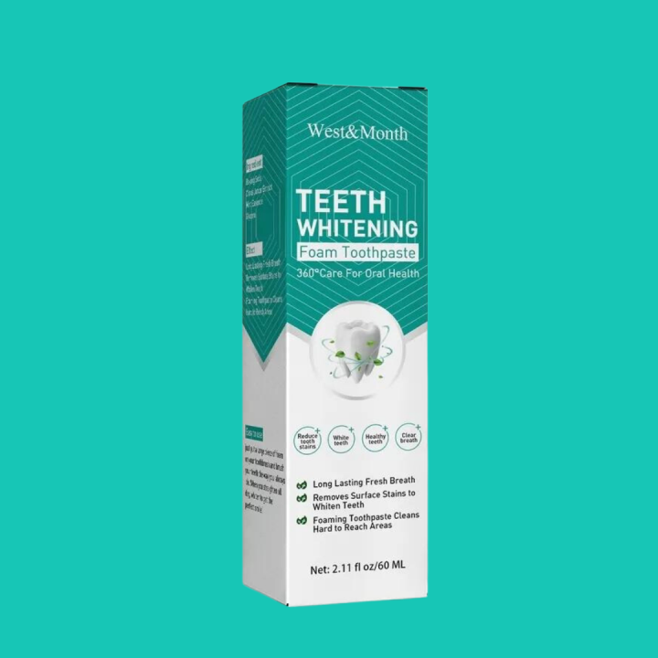 West&Month Teeth Whitening Mousse Toothpaste Mouthwash Care for Oral
