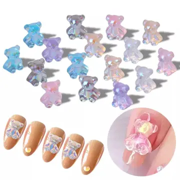 JELLY LIKE TEDDY BEAR NAIL CHARM 10 PCS