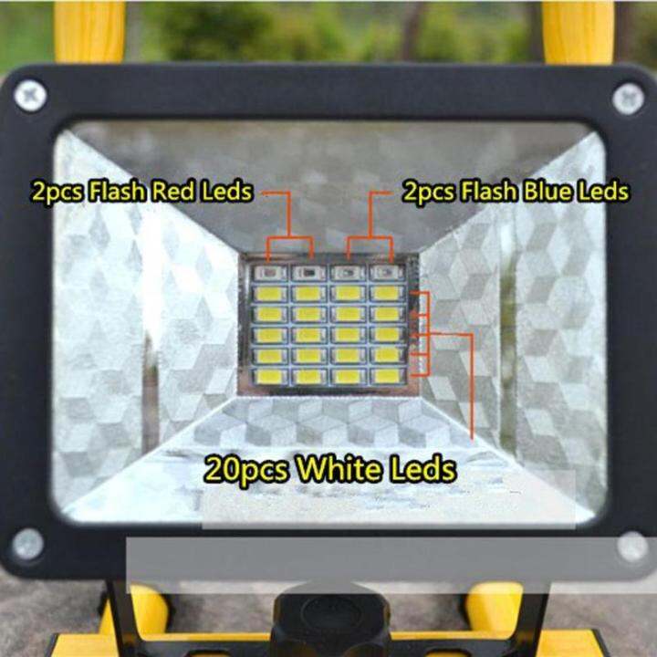 กลางแจ้งแบบพกพากันน้ำ-ip65-24-led-น้ำท่วมไฟฉุกเฉินสถานที่ก่อสร้างจุดไฟ-led-recargable-bouwlamp-หลอดไฟ