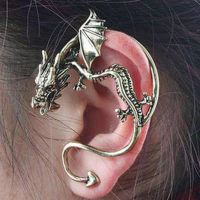 Dragon Ear Clips Retro Punk Jewelry Accessories Earrings Men And Women Clip Ear Clips Earrings Gothic Ear Cuff Vintage Jewelry