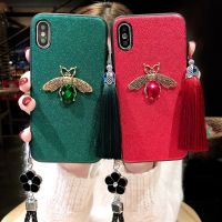 Fashion 3d Diamond Bee Female Soft Case For Iphone 14 13 11 12 Pro Max Mini 7 8 6 6s Plus Xr X Xs Max Se 2020 Phone Cover Fundas