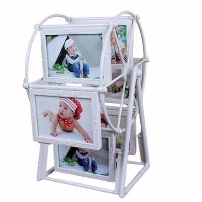 5 Creative 360-degree rotating Ferris wheel photo frame 5 inch European retro childrens photo studio windmill photo frame