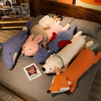 100120ซม. Kawaii Fox Shark กระต่ายหมี Plushie หมอนการ์ตูนสัตว์เบาะยัดไส้นุ่มนอนของเล่นเด็กวันเกิด Gift