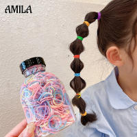 AMILA แถบคาดศีรษะสียางรัดเชือกรัดผมใช้แล้วทิ้งไม่เป็นอันตรายต่อเส้นผมยางรัด1000ชิ้น