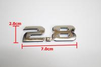 ป้ายโลโก้พลาสติกโครเมี่ยม 2.8 ขนาด 7.0x2.0cm สำหรับ Toyota ด้านหลังติดเทปกาวสองหน้า