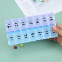1PC 14/7 Grids Weekly Pill Case Medicine Tablet Dispenser Organizer Pill Splitters Container Box Candy Storage Box Medicine  First Aid Storage