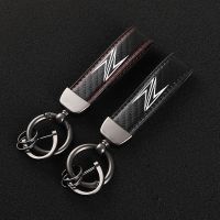 High-Grade Leather Motorcycle keychain Horseshoe Buckle Jewelry for Kawasaki Z Z100 Z400 2017 2018 2019 Motorcycle Accessories