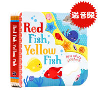 Original English picture book red fish yellow fish color cognition enlightenment hole Book Baby Toy cardboard book young enlightenment picture book