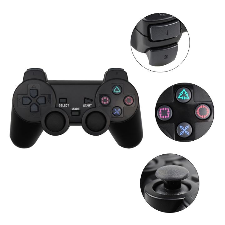 dt-hot-transparent-color-gamepads-controller-ps2-video-game-console-with-2-4g-receiver