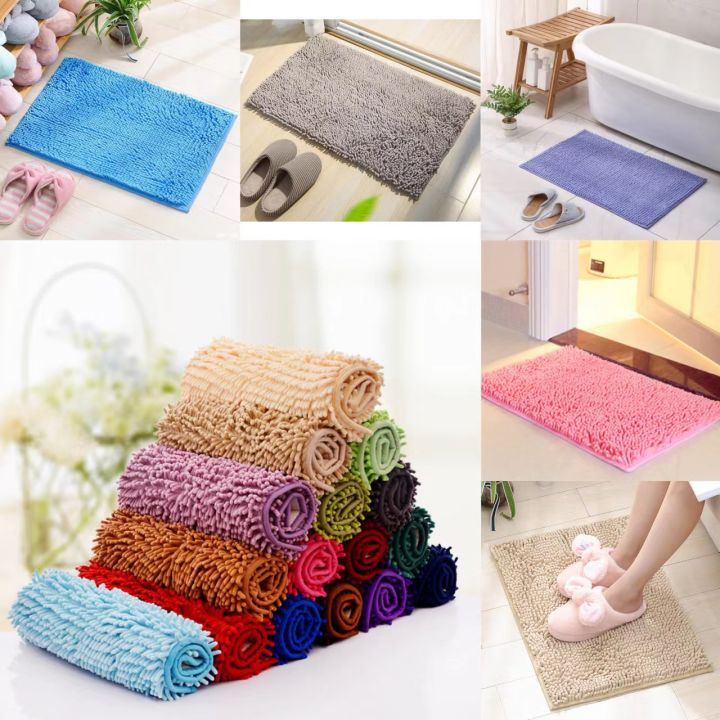 Absorbent Floor Mat Bathroom Carpet Fine Chenille Chenille 1pcs