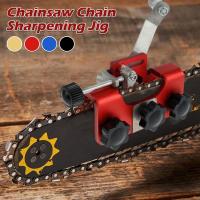 Chainsaw Chain Sharpening Jig สำหรับ Chain Saw Chainsaw Chain Sharpening Jig Chainsaw Sharpener Kit สแตนเลสแบบพกพาสำหรับ Chain Saw Chainsaw Sharpener Kit สำหรับเลื่อยไฟฟ้า