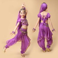 hot【DT】 New Children Belly Costumes Kids Dancing Bollywood Performance dance 8 Colors