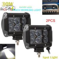 MovFlax 2550LM รถ4นิ้ว30W 4WD รถ ATV ออฟโรด SUV ไฟสปอตไลท์สำหรับรถโคมไฟแขวน2ชิ้น