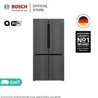 Bosch ตู้เย็นเฟรนช์ดอร์ มีช่องแช่แข็งด้านล่าง ขนาด 21.4Q ซีรีส์ 6 สีดำ รุ่น KFN96AXEA