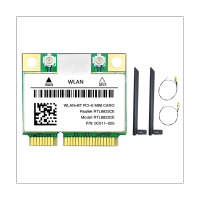 RTL8822CE WiFi Card+2XAntenna 1200Mbps 2.4G+5Ghz 802.11AC Network Mini PCIe BT 5.0 Support Laptop/PC Windows 10/11