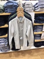 ∮ UNIQLO ตัดมาตรฐาน! Commuter All-Match Casual Cotton Men S Oxford Shirt (แขนยาว) 433472ชายTH