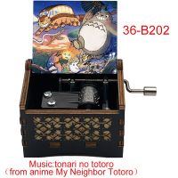 Wooden color print My Neighbor Totoro music tonari no totoro black Music Box For boys girls toy student new year Christmas Gifts