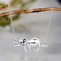 【CC】 Fashion Sloth Necklace Branch Pendant Engagement Necklaces for Jewelry Birthday Anniversary